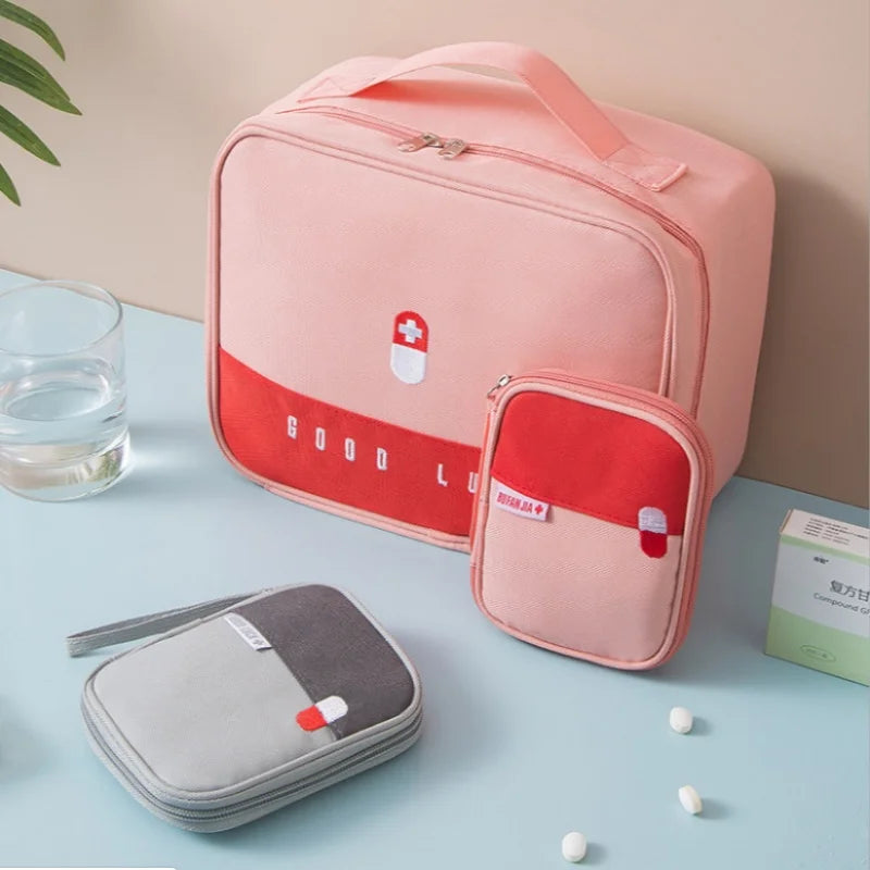 Portable Medicine Bag Cute First Aid Kit Medical Emergency Kits Organizer Outdoor Household Medicine Pill Storage Bag Travel