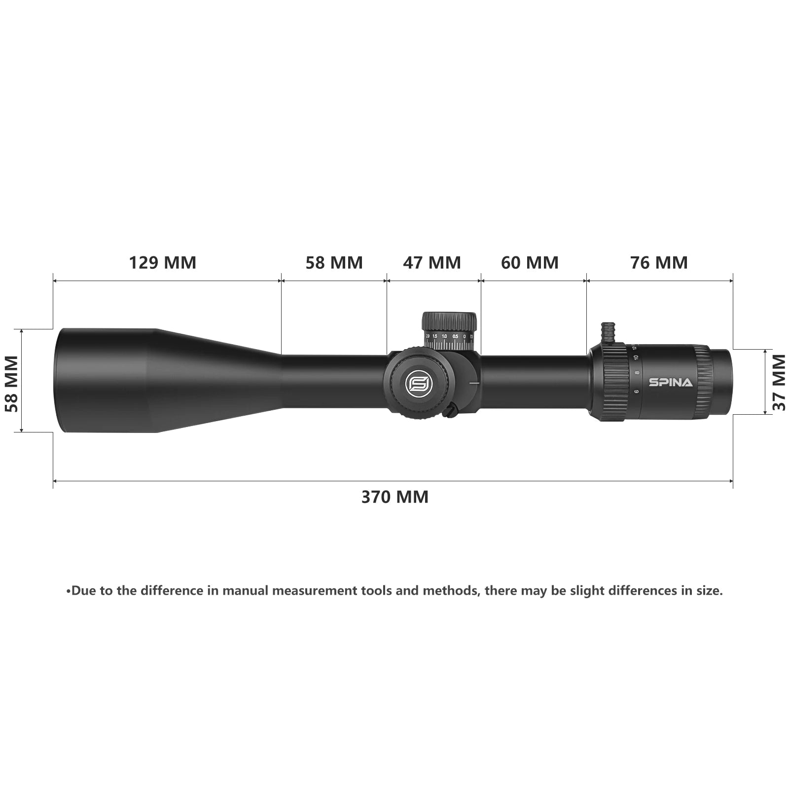 SPINA Optics 6-24x50 FFP/SFP Spotting Scope Rifle Hunting Illuminated Hunting Turrets Lock Reset Optical Sights Outdoor Hunting