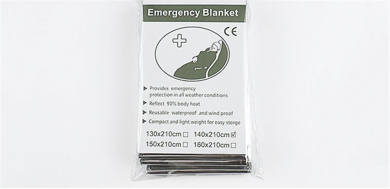 Outdoor Low Temperature Rescue First Aid Kit Insulation Blanket Campsite Keeping Foil Polyester Film Lifesaving Warm Insulation