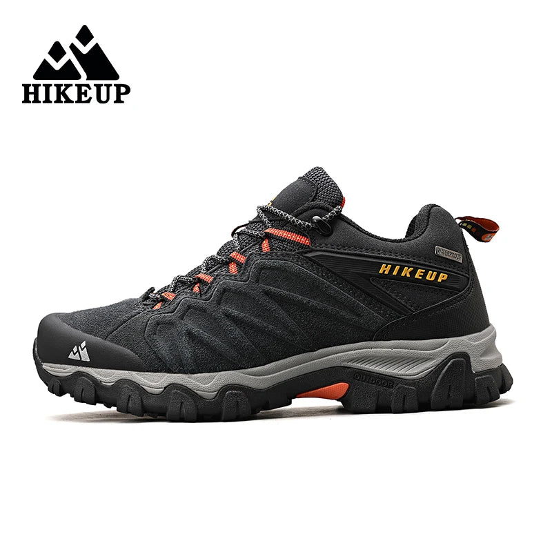 HIKEUP Non-slip Wear-Resistant Outdoor Hiking Shoes Breathable Splashproof Climbing Men Sneaker Trekking Hunting Tourism