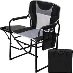 Travel chair beach with side table portable folding chair camping lawn chair outdoor travel fishing foldable furniture