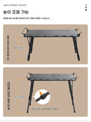 Lohascamping  Folding IGT table Lightweight Backpack roll table multifunctional adjustable leg desk Desktop burner bbq table