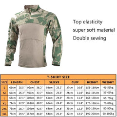 HAN WILD Cotton Tactical Shirts Men Climbing Clothes Elastic Combat Shirt Hiking Long Sleeve Softair Camping Clothing