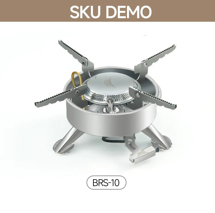 BRS-10 Folding High Power Camping Gas Stove Portable Big Burner Plate Cooker Tourist Burner Cookware Equipment  Furnace