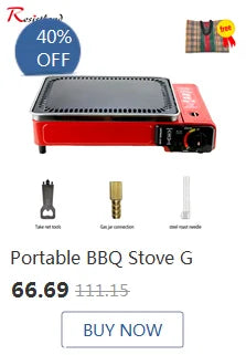 Portable BBQ Stove Grill   gas  Grill  Outdoor Stainless Steel BBQ Grill Camping Cooking Picnic Barbecue Tools