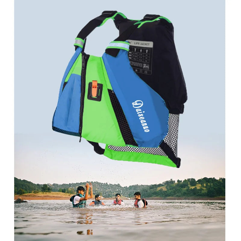 Daiseanuo Adult Kayaking Life Jackets Women Paddle Life Vest Men Kayak Vest PFD Safety Drifting Boat Raft Floating CE Approved