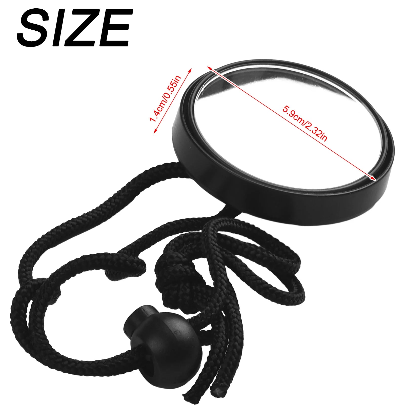 Durable Lightweight Diving Rearview Mirror Dive Safety Equipment For Dive BCD Side Hanging Snorkeling Underwater