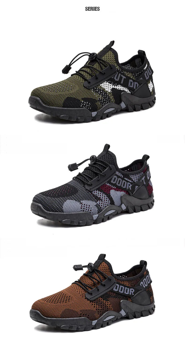 Oulylan Climbing Shoes Mountain Outdoor Non-slip Hunting Male Comfy Sport Trail Soft Men Outdoor Hiking Trekking Shoes