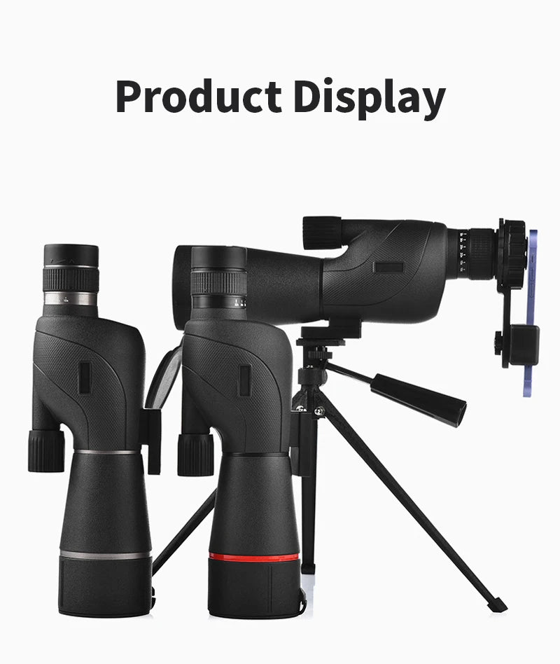 25-75x60 Spotting Scope Zoom Monocular Powerful Telescope Bak4 Prism ED Lens For Outdoor Camping Bird Watching Shooting