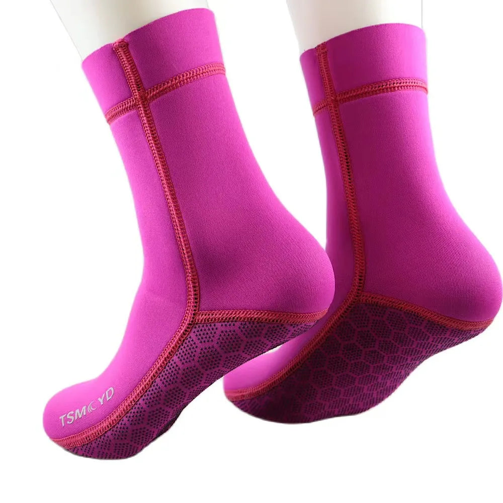 NEW Underwater Winter Scuba Diving Beach Socks 3mm Neoprene Men Women Printing Swimming Warm Non-slip Coral Snorkeling Equipment