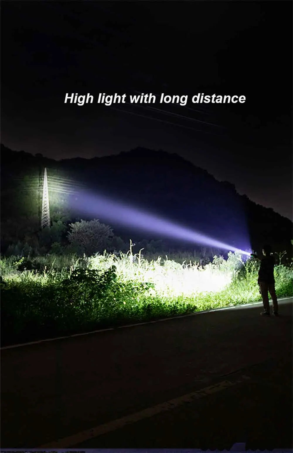 Super Bright LED Flashlight USB Rechargeable 18650 Battery Led Torch for Flashlight Riding Camping Hunting Indoor Flash Light