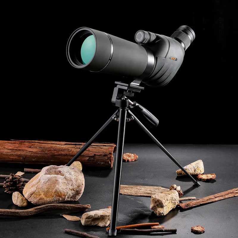 20-60x80mm Zoom Monocular Spotting Scope Powerful Telescope Bak4 Prism Waterproof For Camping Bird Watching Shooting