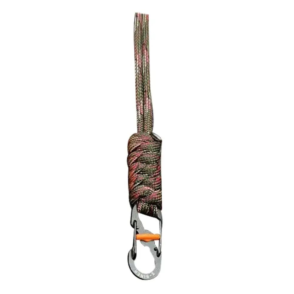 Handmade Snake Knot Paracord Keychain Outdoor Rock Climbing Camping Rescue Emergency Survival Rope Metal Key Chains Gifts