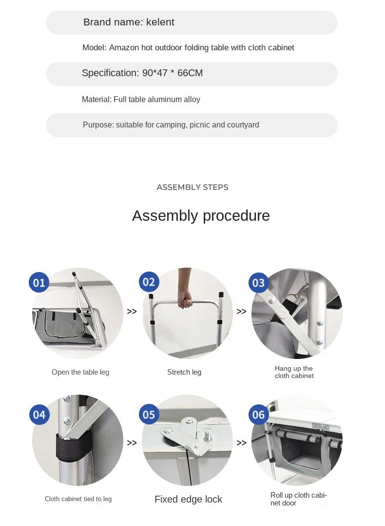 Outdoor Folding Tables And Chairs Aluminum Alloy Field Travel Mountain Table Large-capacity Light Dining Table Camping Tools New