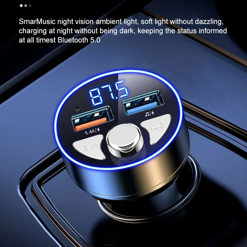 Car MP3 Player Car Bluetooth Receiver Mobile Phone Navigation Call Car Charger Flash Charging Car Universal