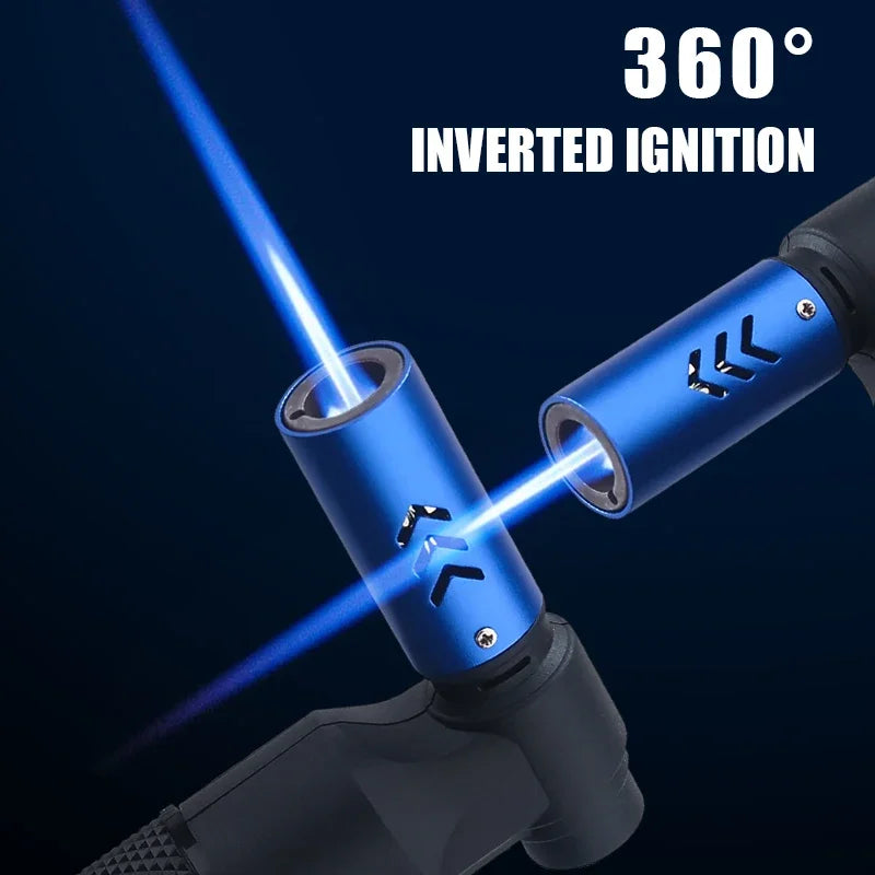 Honest Gun Strong Windproof Blue Flame Cigar Adjustment  Spray Gun 1300 ° Outdoor Camping Stylish Torch Lighter Gadgets