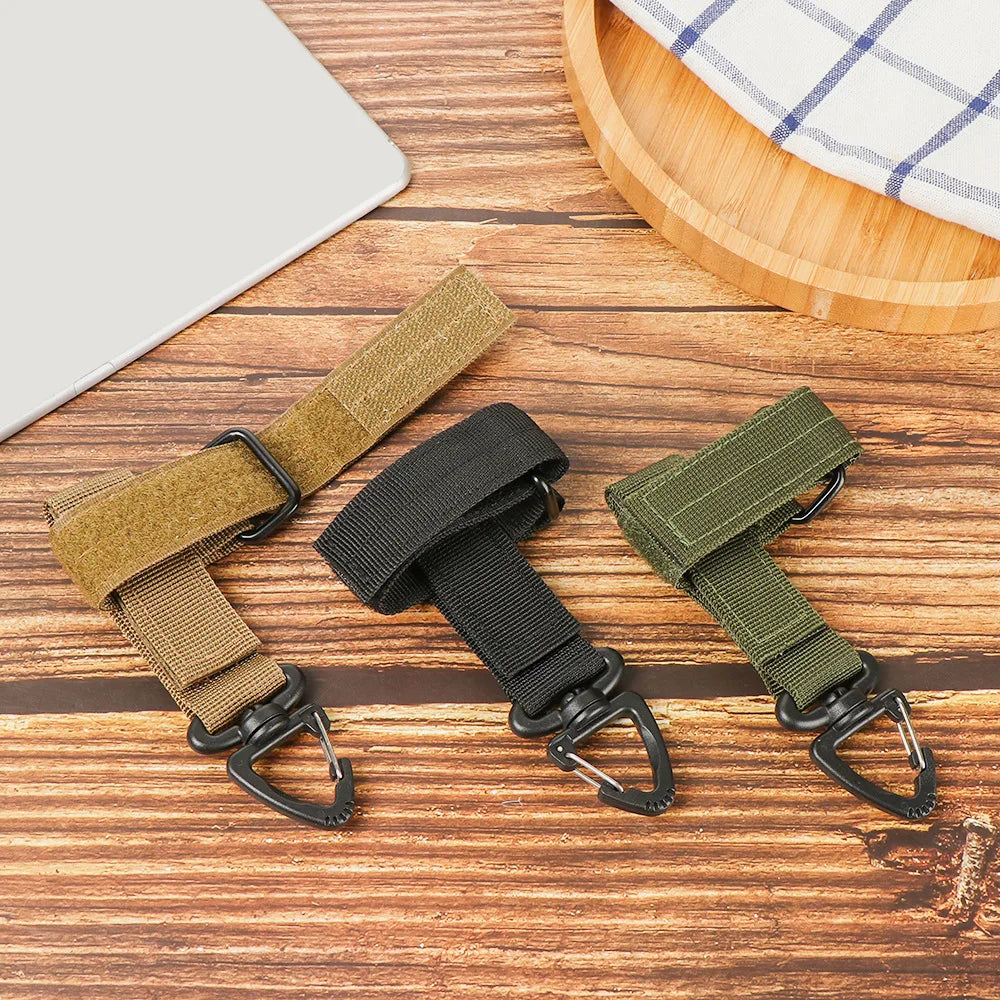 1PC Molle Glove Holder Outdoor Gear Clip Rope Organizer Keychain Utility Hook for Camping Climbing Buckle Hunting Belt Keeper