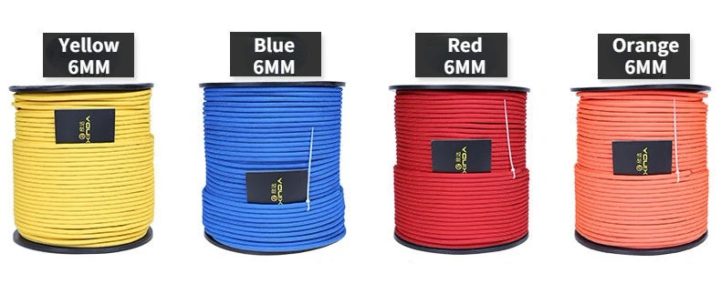 10M/20M/30M 6 Core Professional Rock Climbing Rope 6mm Diameter High Strength Equipment Cord Safety Rope Survival Rope