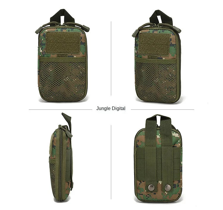 Outdoor Tactical First Aid Kit Small EMT Medical Bag MOLLE Accessory Hunting Camping Hiking CS Phone Bag (17X11X2CM)