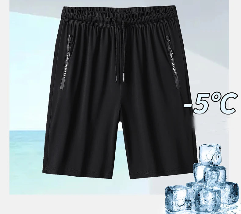 Plus Size Summer Men`s Quick-drying Beach Shorts Slim Fitness Joggers Gym Running Basketball Shorts Men Clothing 6XL 7XL 8XL 9XL