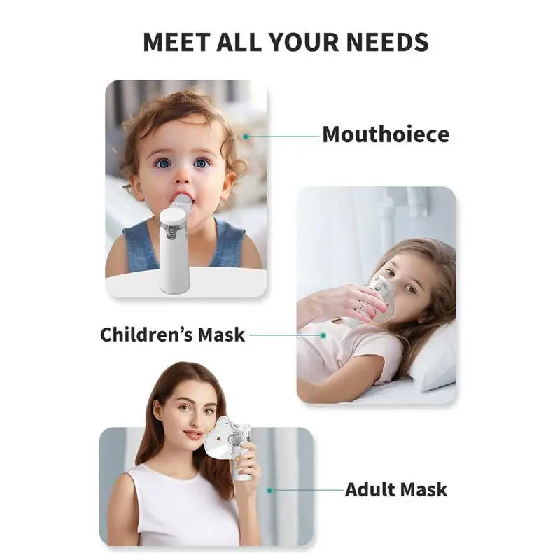 Outdoor Portable Nebulizer Silent Mesh Mini First Aid Kit Handheld Asthma Inhaler Atomizer Kids Adult Saving Emergency Device