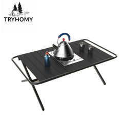 Tryhomy Camping Egg Roll Table Outdoor BBQ Picnic IGT Table Spliceable Aluminum Alloy Table Portable Folding Omelet Table