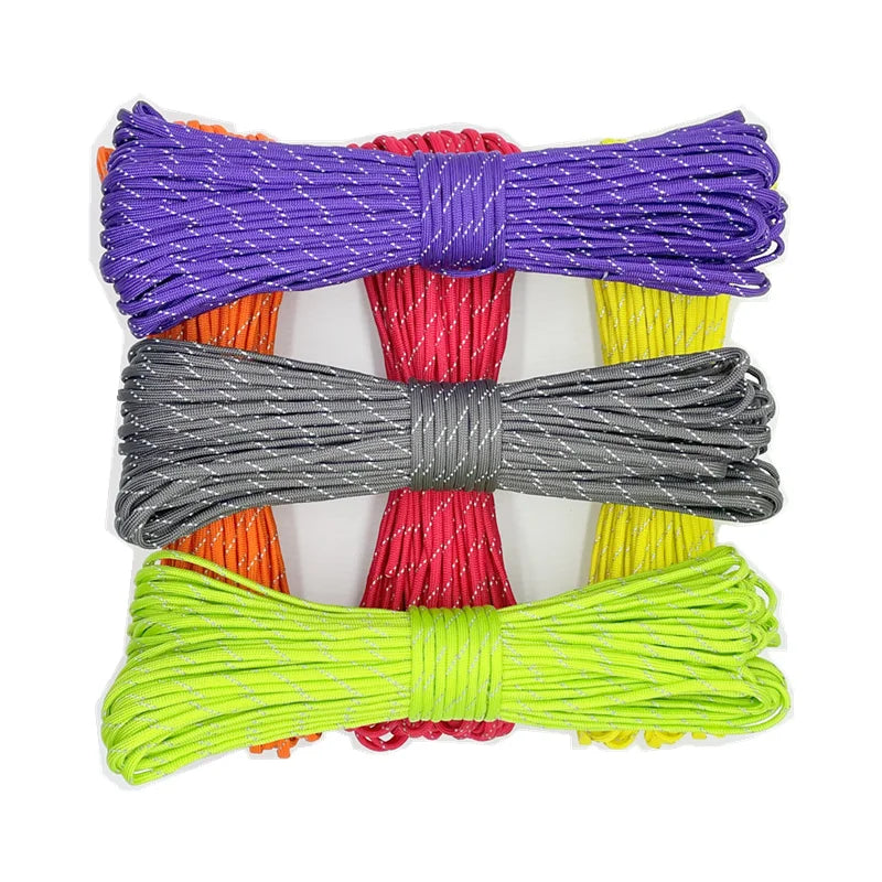 31 Meters Dia.4mm 7 stand Cores Paracord for Survival Parachute Cord Lanyard Camping Climbing Camping Rope Hiking Clothesline