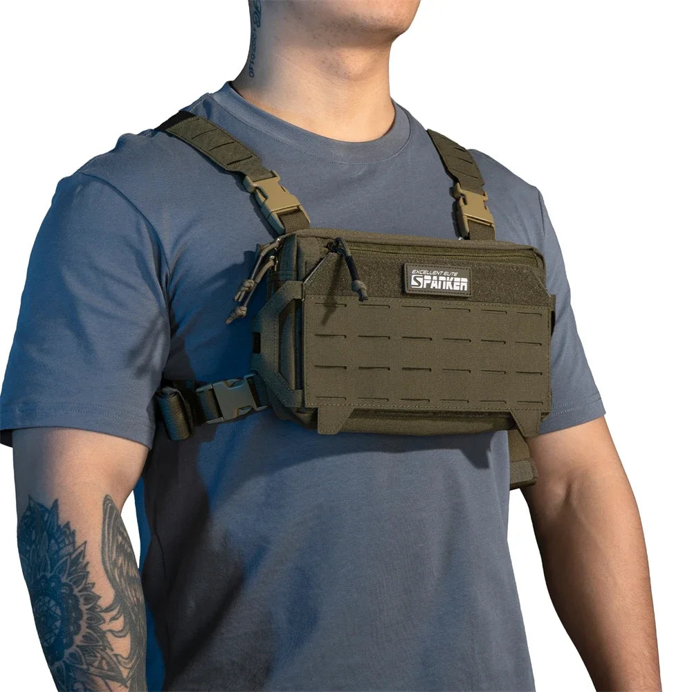 Tactical Chest Bags Hunting Vest Outdoor Camping Shoulder Backpack Men Motorcycle Bag Cycling Climbing Belly Fanny Pack Bike