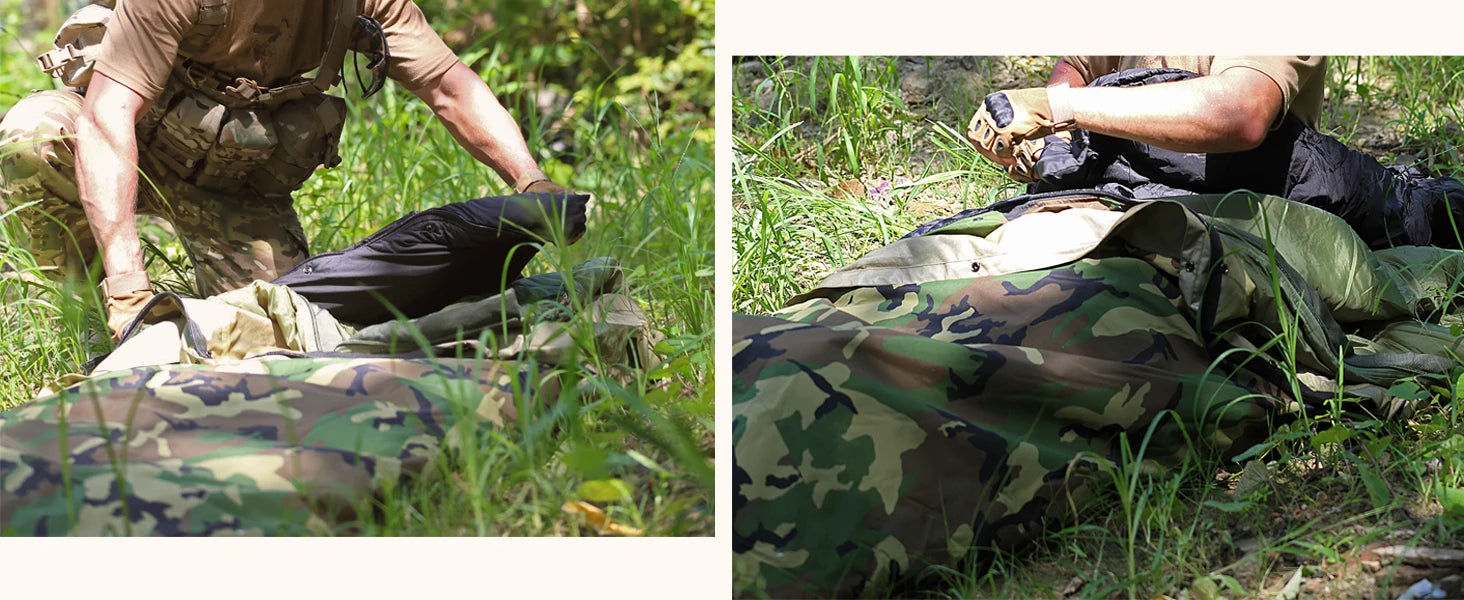 Akmax.cn Bivy Cover Sack for Military Army Modular Sleeping Bags, Multicam Camo/Woodland/UCP