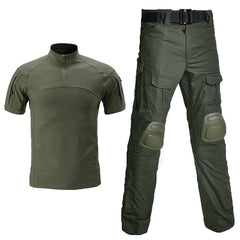 HAN WILD Tactical Uniform Sport Airsoft Paintball Work Clothing Camouflage T-Shirts Combat Cargo Pants Climbing Hiking Suit