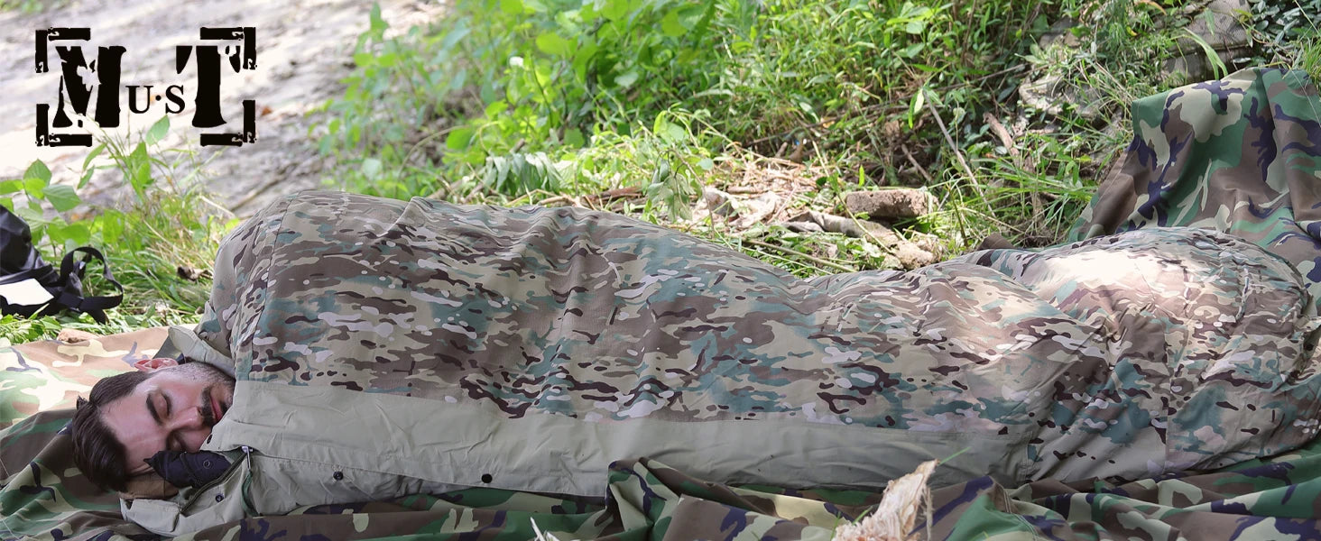 Akmax.cn Bivy Cover Sack for Military Army Modular Sleeping Bags, Multicam Camo/Woodland/UCP