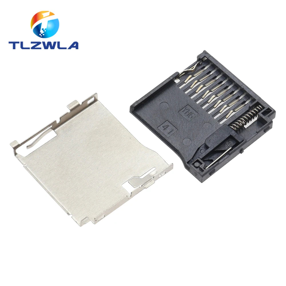 10PCS 9Pin Micro SD Card Slot Connectors, Size 14*15mm TF Card Deck, Fit For Phone, Tablet, Vehicle Navigation The pop-up