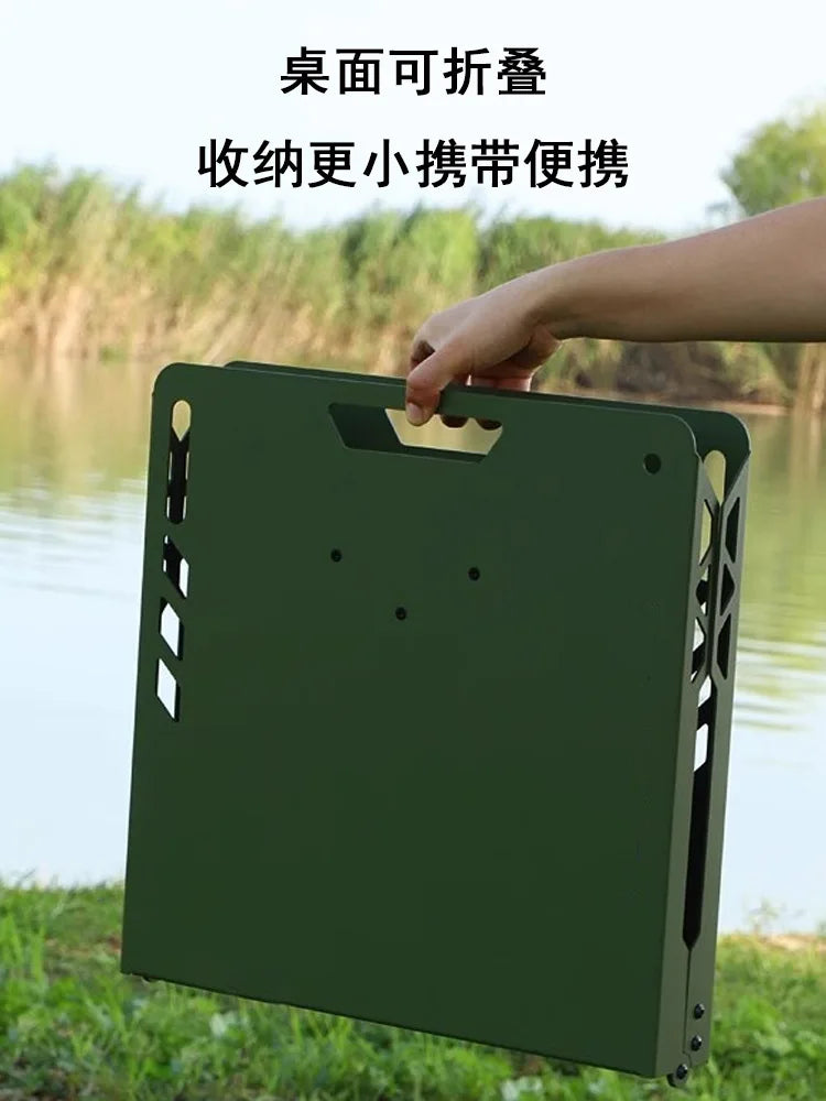 Aluminum Alloy Portable Folding Table, Ultra-Light, Camping, Tactical, Small, IGT, Outdoor