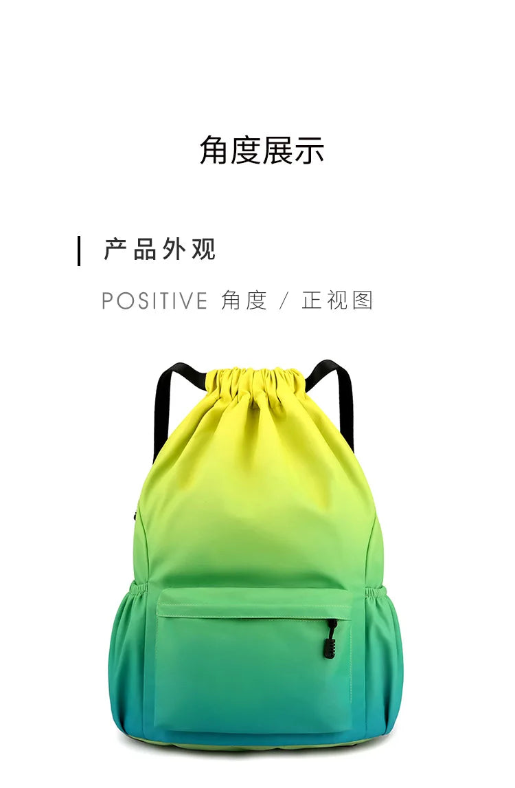 Bundle Pocket Backpack Waterproof Nylon Portable Sports Backpack Outdoor Camping Leisure Swimming Fitness Bag Student Schoolbag