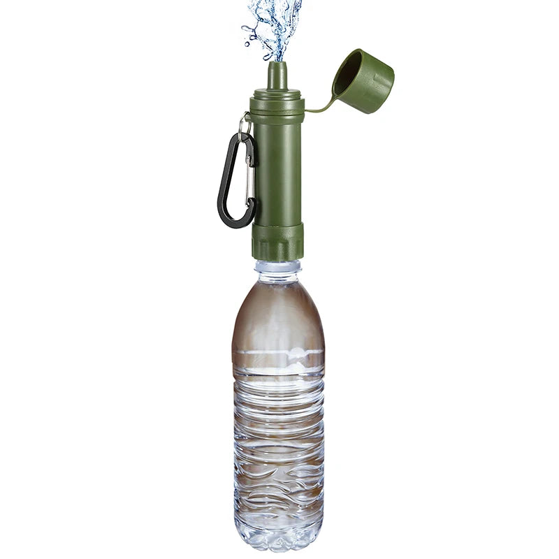 Outdoor Drinking Water Filtration Purifier Emergency Life Portable Survival Straw Water Filter Travel Camping Supplies