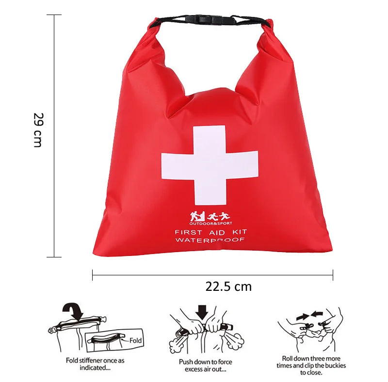 New Portable Waterproof First Aid Kit Bag Emergency Kits Case Only For Outdoor Camp Travel Fishing Emergency Medical Treatment