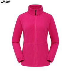 JNLN Winter Polar Fleece Jackets Women Windproof Thermal Soft Shell Jacket Outdoor Hiking Camping Skiing Climbing Warm Coat