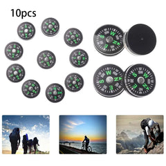 10pcs Portable Mini Camping Hiking Navigation Portable Handheld Compass Survival Practical Guider