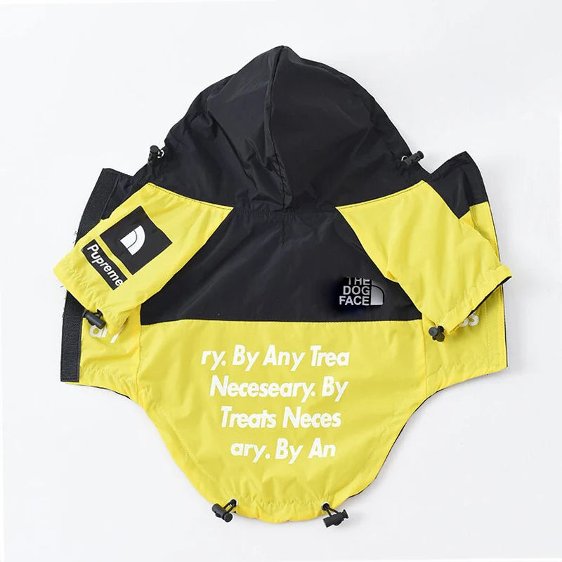 Pet Dog Waterproof Coat The Dog Face Pet Clothes Outdoor Jacket Dog Raincoat Reflective Clothes for Small Medium Large Dogs