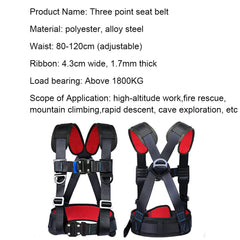 High-altitude Work Safety Belt Three Point Harness Outdoor Rock Climbing Harness Safety Ropes Electrician Construction Equipment