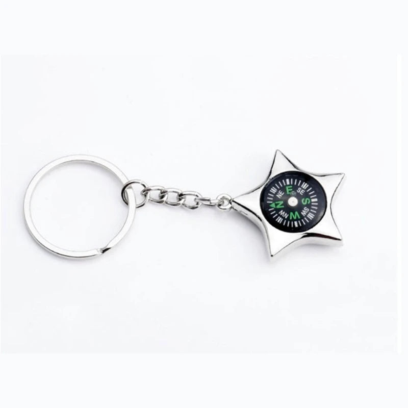 Outdoor Camping Hiking Mini Compass Navigator Portable Keychain Survival Tool