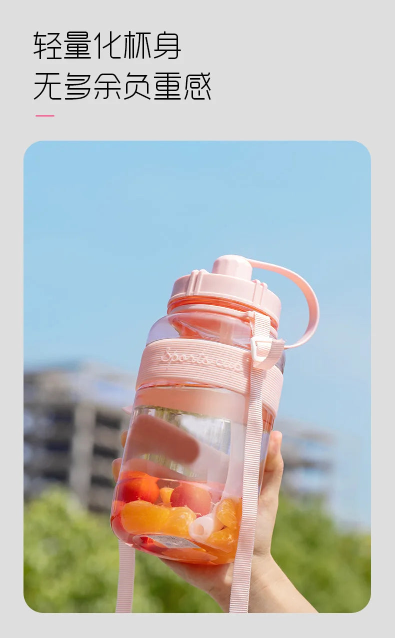 Sports Water Bottles Portable Safety PC Plastic Strong Large 1000ML Personalized Outdoor Drinking Cup Birth Gift Free Customize