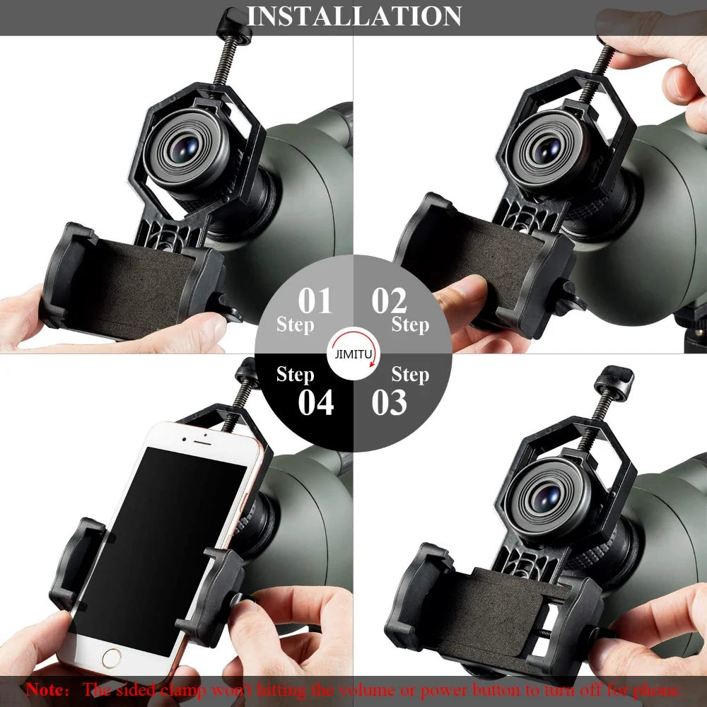 Universal Cell Phone Adapter Clip Mount Binocular Monocular Spotting Scope Telescope Phone Holder Support Eyepiece