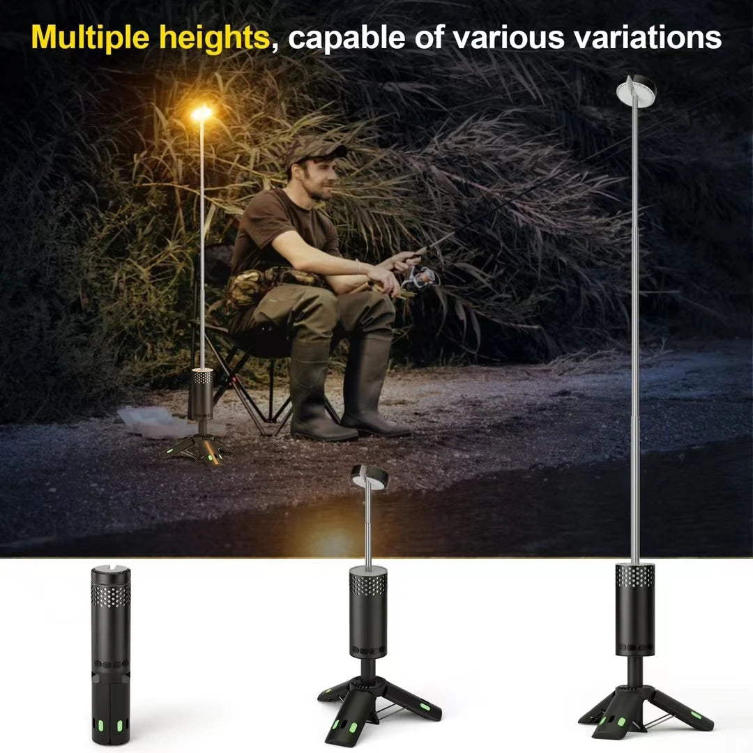 Outdoor Camping Lamp USB Type C Camp Light Telescopic for Adventure, Hiking, Camping, Live Streaming Telescoping LED Lantern