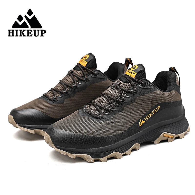 HIKEUP Outdoor Running Shoes Men Women Anti-skid Hiking Camping Sports Trail Male Safety Footwear Comfort Trekking Sneakers