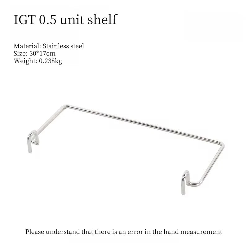 Camping IGT Table Accessories Stainless Steel Hanging Rack 0.5 Unit Shelf Garbage Bag Hook Table Side Hanger Paper Towel Rack