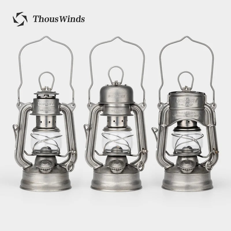 Thous Winds Memory Oil Lamp Outdoor Portable Mini Camping Lantern Emotion Retro Lights for Hike Picnic Backpack Camping Supplies