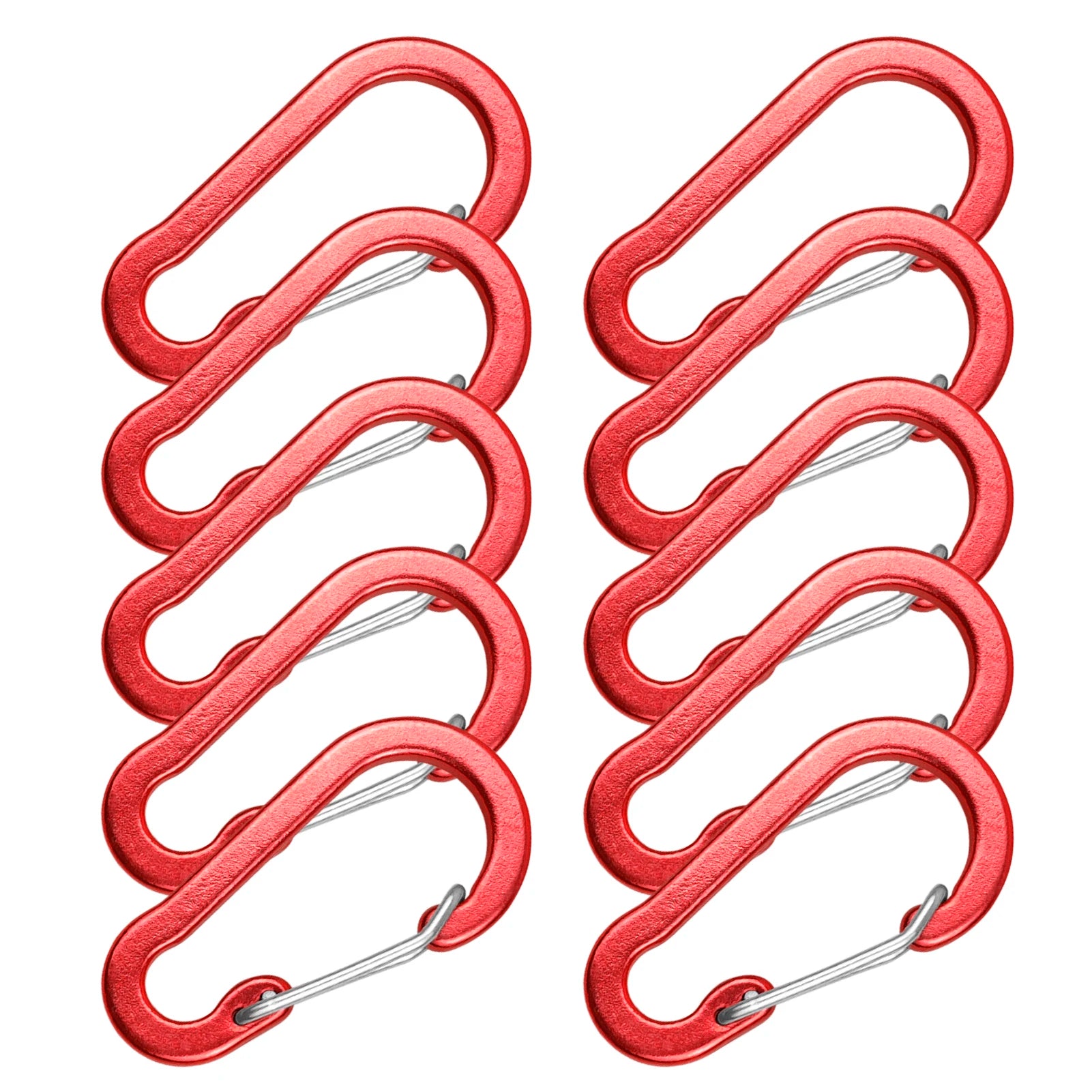 10 Pack / 5 Pack Carabiner Clips Mini Aluminum Alloy Keychain Carabiner Clip D Rings for Camping Hiking Fishing Backpacking