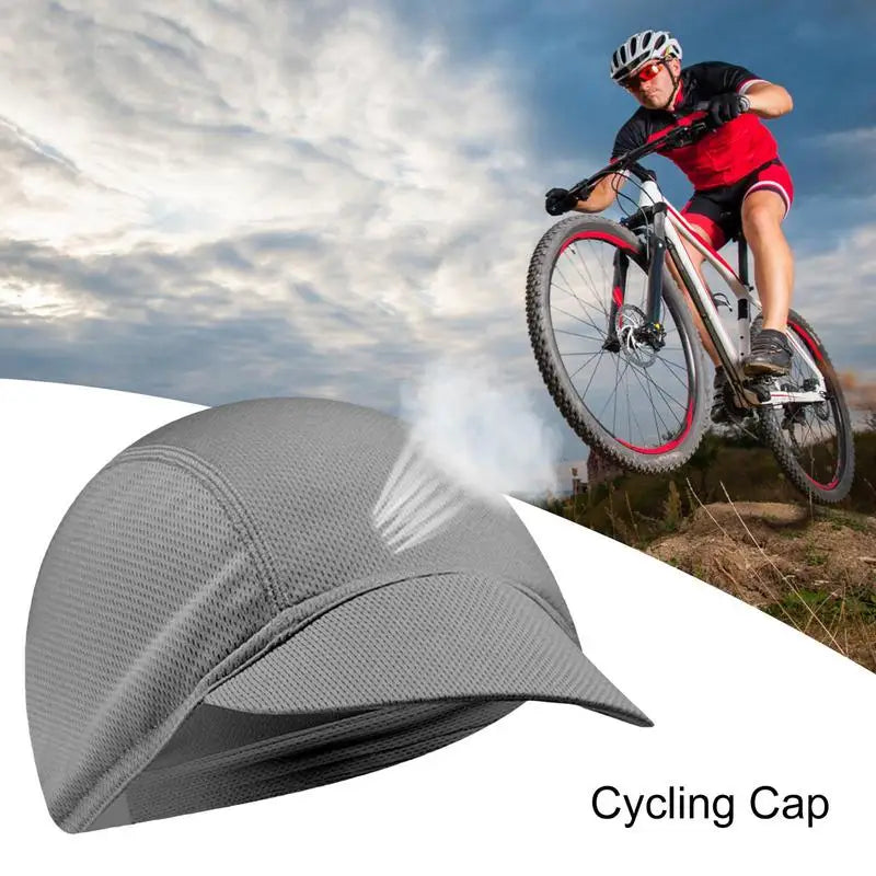 Bicycle Hat Breathable Quick Dry Cycling Hats Summer Visor Brim Motorcycle Helmets Liner Cycling Travel Caps For Mountaineering