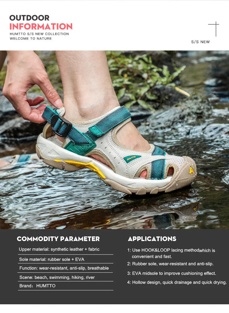 HUMTTO Summer Hiking Shoes Outdoor Sandals for Women Breathable Water Beach Womens Sandals Camping Climbing Aqua Sneaker HT-9602